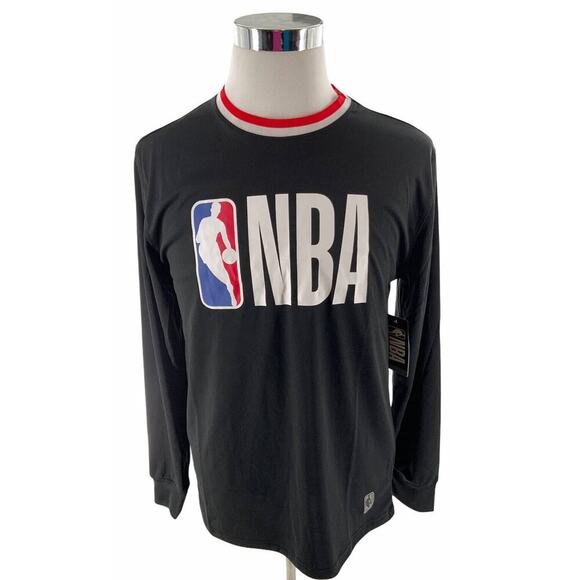 NBA Basketball Active Casual Team Long-Sleeve Fan Black Shirt Size Medium New - Picture 1 of 8